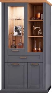 Delavita Vitrine Tara, lackiert mit wasserbasiertem UV-Lack, Soft-Close-Funktion