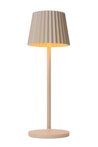 Lucide JUSTINE - Tafellamp Buiten - LED Dimb. - 1x2W 2700K - IP54 - Beige