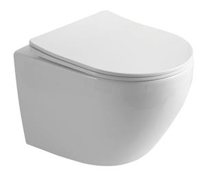 Sanifun Rimless hangtoilet Vesta 49 Wit combi.