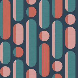 artforthehome Envy Morse Coral/Navy Vliestapete 10mx52cm