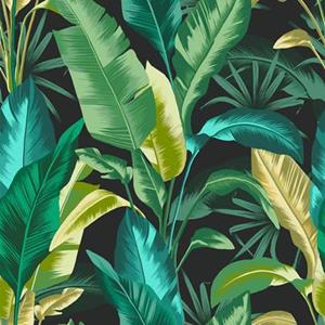 artforthehome Art For The Home - Envy Leaf It Out Midnight Vliestapete 10mx52cm