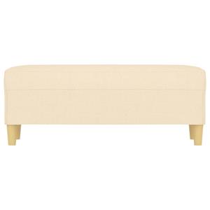 vidaXL Bankje 100x35x41 cm stof crèmekleurig