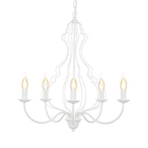Nowodvorski Lighting Kroonluchter Margaret 5-lamps in wit