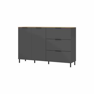 Huisenthuis.nl Dressoir Amalfi Grafiet-Eiken S