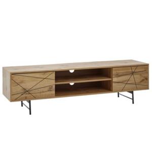 FineBuy Lowboard Spanplatte Braun 160 cm breit braun