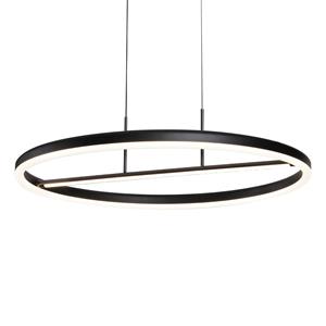 Lucande Virvera LED hanglamp, rond, zwart