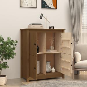 vidaXL Dressoir 83x41,5x100 cm massief grenenhout honingbruin