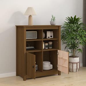 vidaXL Dressoir 83x41,5x100 cm massief grenenhout honingbruin