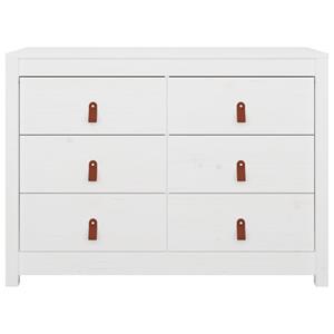 vidaXL Dressoir 100x40x72 cm massief grenenhout wit