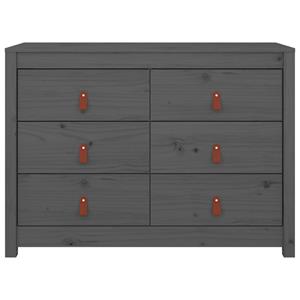 vidaXL Dressoir 100x40x72 cm massief grenenhout grijs