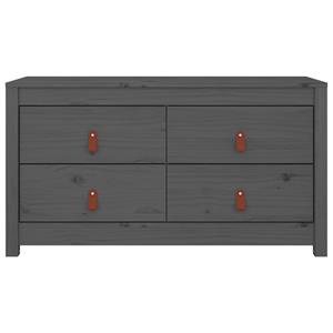 vidaXL Dressoir 100x40x54 cm massief grenenhout grijs