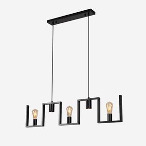 Ylumen Hanglamp Row 5 lichts L 112 cm zwart