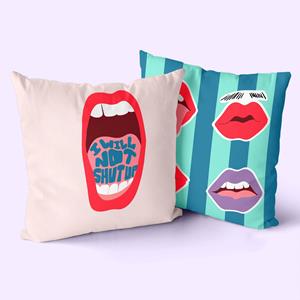 Aware | Set van 2 kussenhoezen Lips