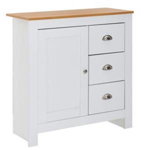 FineBuy Sideboard 79 cm breit und 81 cm hoch weiß