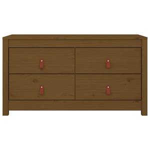 vidaXL Dressoir 100x40x54 cm massief grenenhout honingbruin