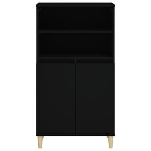 VIDAXL Highboard Schwarz 60x36x110 Cm Holzwerkstoff