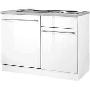 wiho Küchen Spülenschrank "Chicago", 110 cm breit, inkl. Tür/Sockel für Geschirrspüler