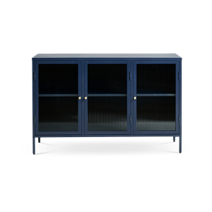 Olivine Katja metalen sideboard blauw - 132 x 40 cm