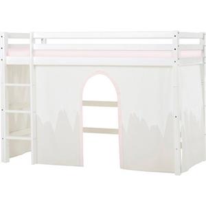Hoppekids Hochbett ""Winter Wonderland"", (Set), Massiv m. Vorhang umbaubar in Einzelbett