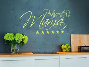 Klebefieber Wandtattoo Küchenspruch Restaurant Mama