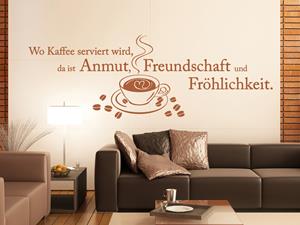 Klebefieber Wandtattoo Küchenspruch Kaffee & Freundschaft
