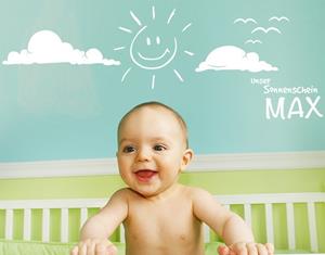 Klebefieber Wunschtext-Wandtattoo Kinderzimmer Wunschtext-Unser Sonnenschein