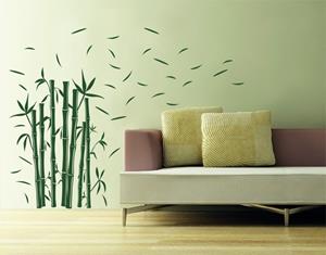 Klebefieber Wandtattoo Badezimmer Bambus