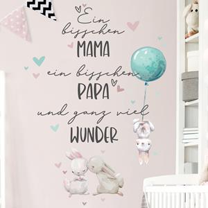 Klebefieber Wandtattoo 20-teilig Ein bisschen Mama ein bisschen Papa