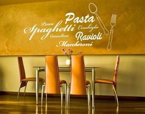 Klebefieber Wandtattoo Küchenspruch Pasta