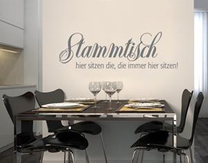 Klebefieber Wandtattoo Küchenspruch No.SF688 Stammtisch