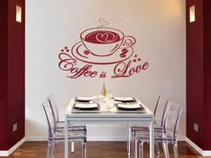 Klebefieber Wandtattoo Küchenspruch Kaffeeliebe