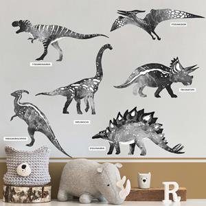 Klebefieber Wandtattoo 12-teilig Dinosaurier Silhouette
