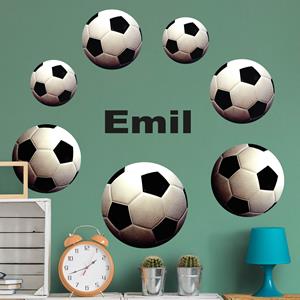Klebefieber Wandtattoo 8-teilig Fussball Bälle Set