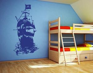 Klebefieber Wandtattoo Kinderzimmer Piratenschiff