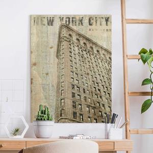 Klebefieber Leinwandbild Vintage NY Flat Iron