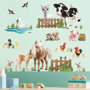 Klebefieber Wandtattoo 46-teilig Animal Club International - Tiere auf dem Bauernhof Mega Set
