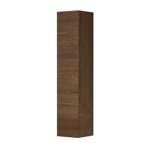 INK Badkamerkast - 35x36.7x169cm - 1 deur - links en rechtsdraaiend - greeploos - eiken Massief eiken chocolate 1259524