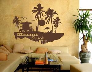 Klebefieber Wandtattoo Architektur & Skyline Miami Beach