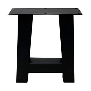Furniture Legs Europe Set zwarte stalen A tafelpoten breedte 32 cm en hoogte 42 cm (koker 6 x 6 )