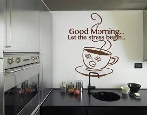 Klebefieber Wandtattoo Küchenspruch Let the stress begin