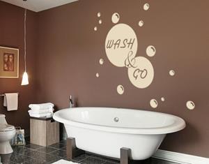 Klebefieber Wandtattoo Badezimmer Wash&Go