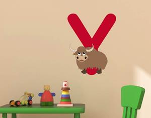 Klebefieber Wandtattoo Kinderzimmer Kinder ABC - Yak