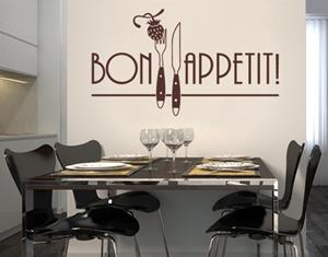 Klebefieber Wandtattoo Küchenspruch No.SF141 Bon Appetit