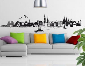 Klebefieber Wandtattoo Architektur & Skyline No.JS1 Kopenhagen Skyline