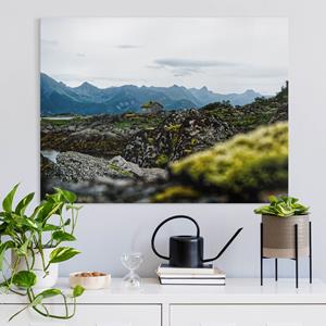 Klebefieber Leinwandbild Einsame Hütte in Norwegen