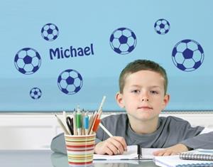 Klebefieber Wunschtext-Wandtattoo Kinderzimmer Wunschtext-Fußballstar