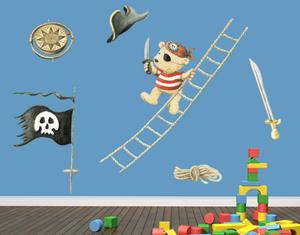 Klebefieber Wandtattoo Kinderzimmer Steinbeck - Pitzelpatz als Pirat