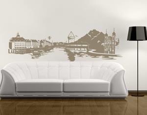 Klebefieber Wandtattoo Architektur & Skyline No.FB95 Luzern Skyline