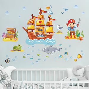 Klebefieber Wandtattoo 49-teilig Piraten Set