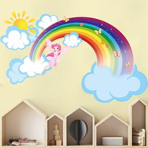 Klebefieber Wandtattoo Regenbogen Elfe